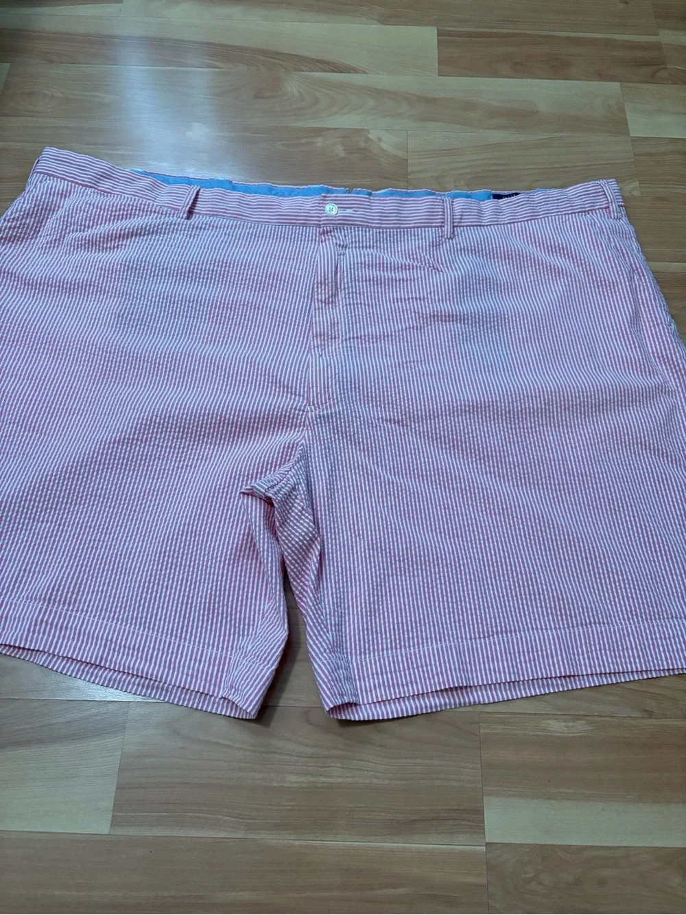 Polo Ralph Lauren Seersucker Pink Striped 9” Shorts Size 56 3X Preppy Ivy League